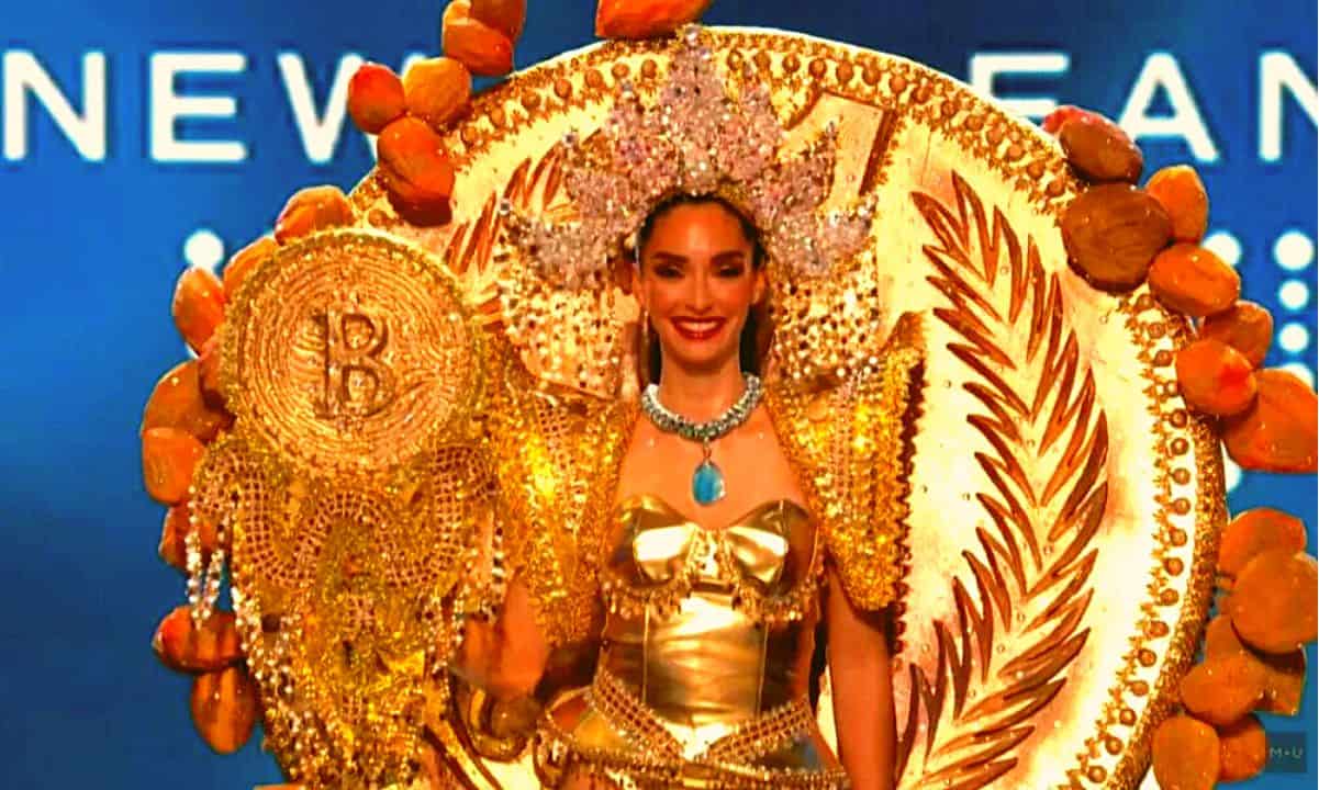 El Salvador’s Alejandra Guajardo Walks Miss Universe Stage in Glowing Bitcoin Suit