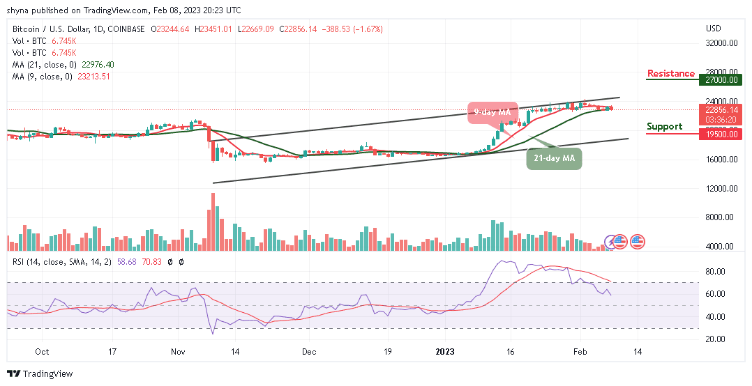 Bitcoin Price Prediction for Today, February 8: BTC/USD Could Form Decent Support at $22,500 Level