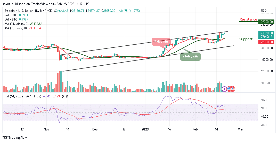 Bitcoin Price Prediction for Today, February 19: BTC/USD Skyrockets to $25,000; Price Could Go Higher