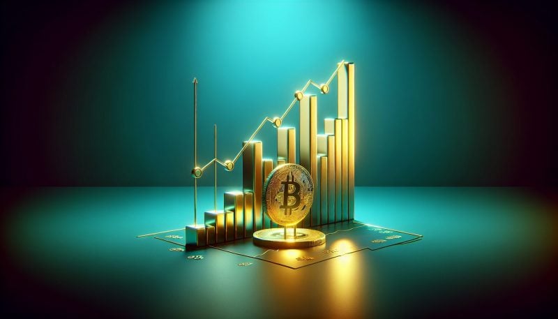 Chart displaying spikes in bitcoin liquidations and pricing volatility before 2024 halving event