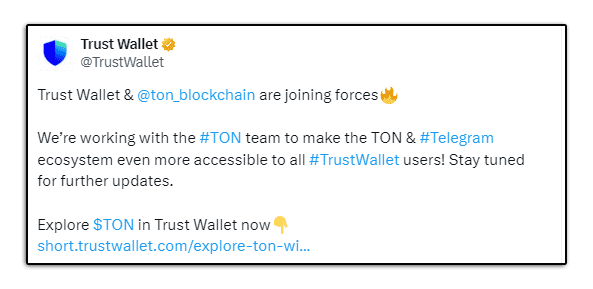 Ton Coin Skyrockets 3.95% After Game-Changing Trust Wallet Partnership!