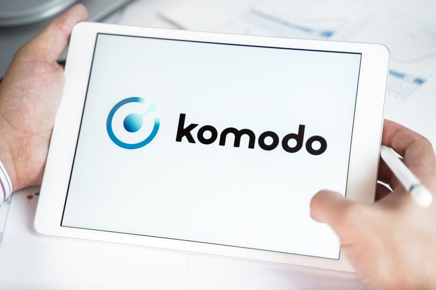 Komodo Logo on a white tablet