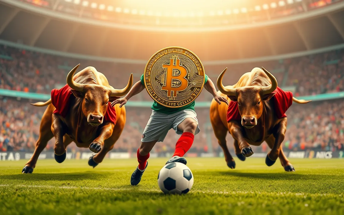 Ai generated image of Bitcoin bulls