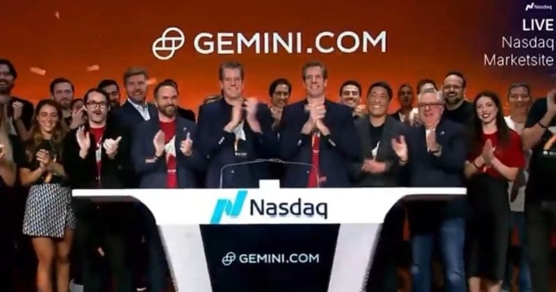 Gemini goes live on Nasdaq exchange