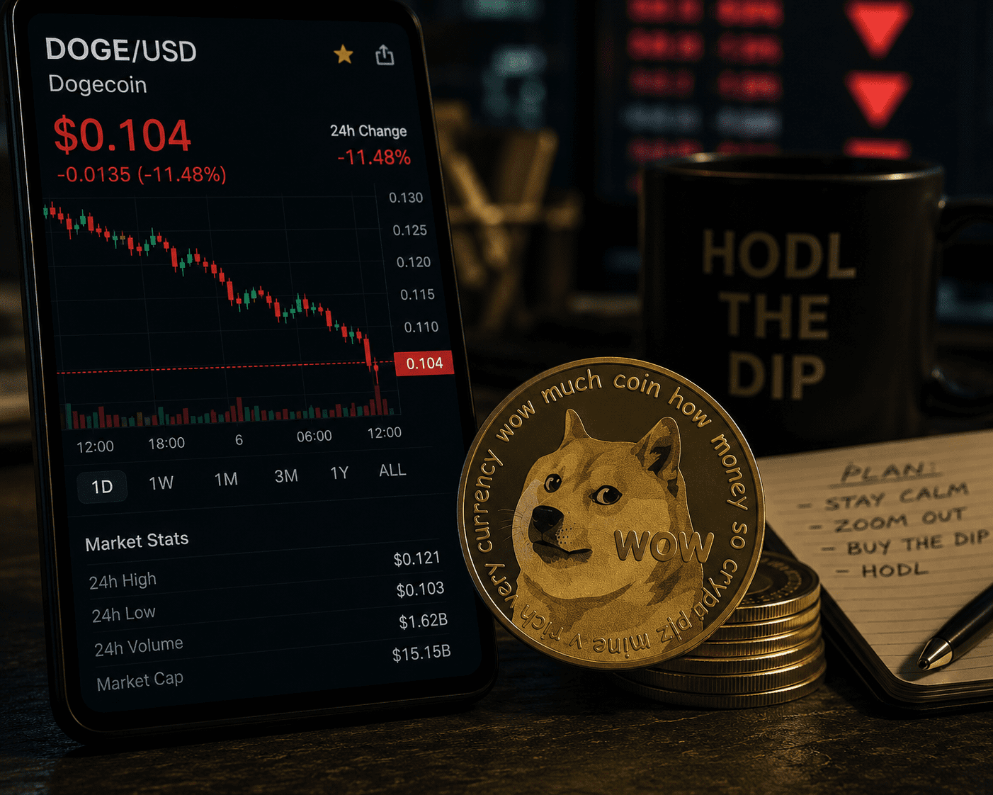 Dogecoin risks dropping below $0.100